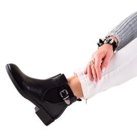Chc Shoes Wygodne czarne botki