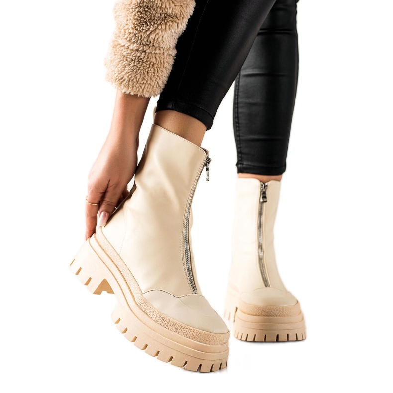 Seastar Klasyczne Workery Z Suwakiem beżowy