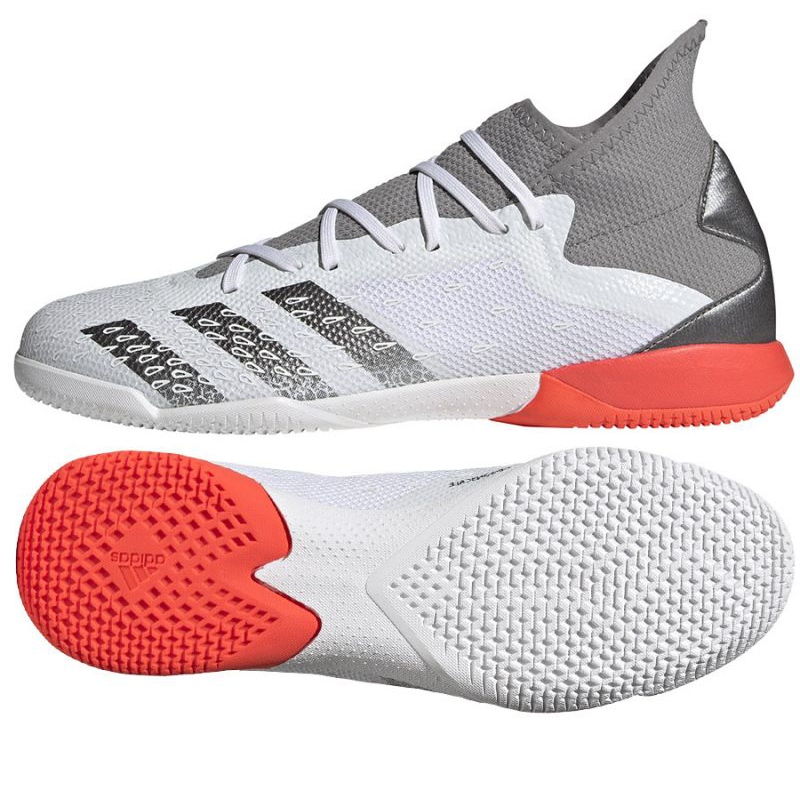 Buty piłkarskie adidas Predator Freak.3 In M FY6283 szary, biały szare
