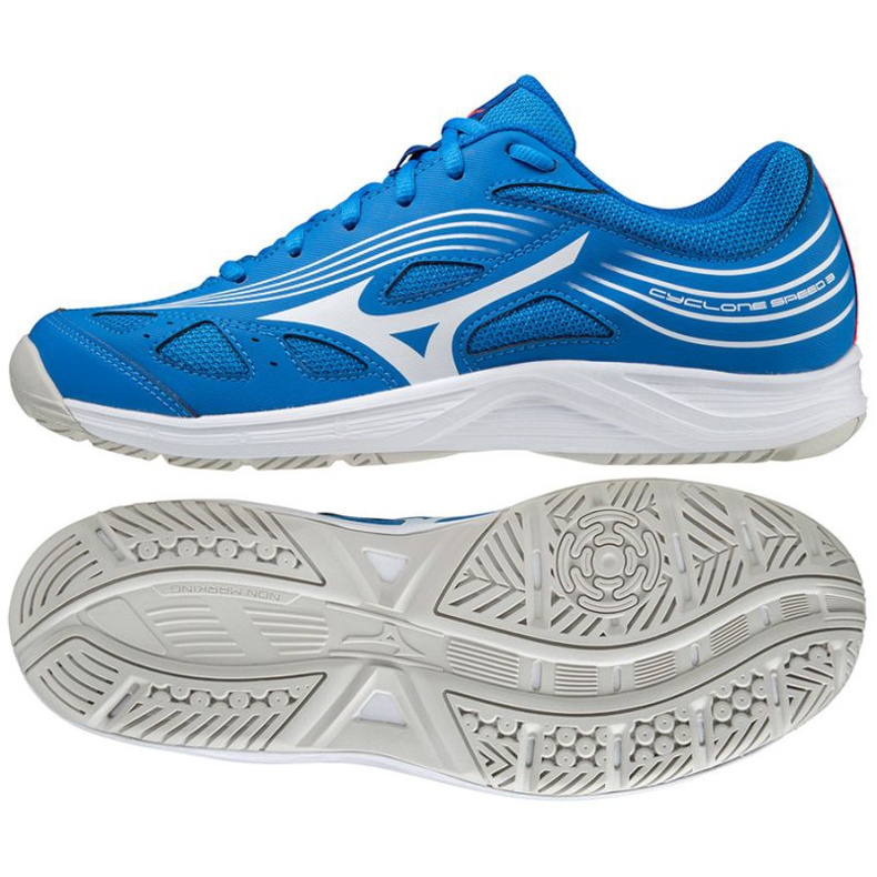 Buty siatkarskie Mizuno Cyclone Speed 3 M V1GA218024 niebieskie niebieskie