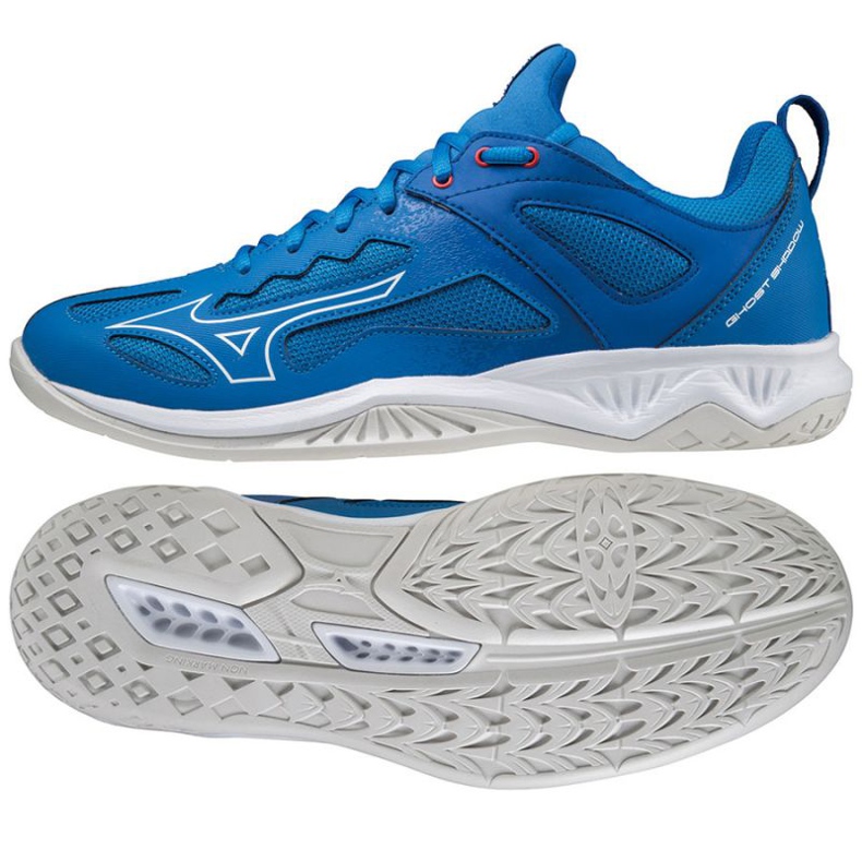 Buty do piłki ręcznej Mizuno Ghost Shadow M X1GA218024 niebieskie niebieskie
