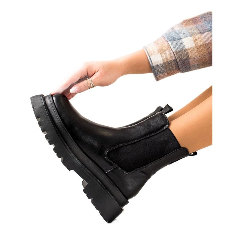 Filippo Czarne Sztyblety Na Platformie