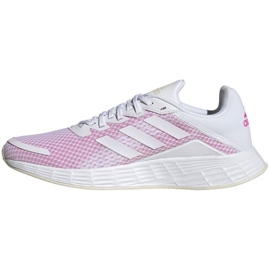 Buty do biegania adidas Duramo Sl K W H04631 białe różowe