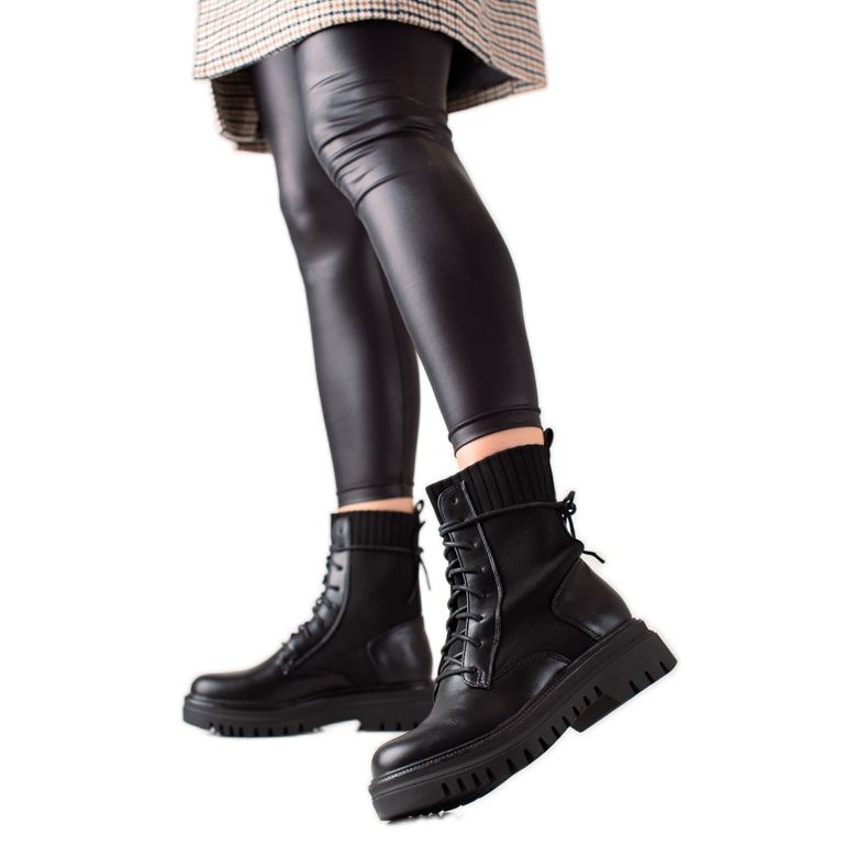 Seastar Wysokie Czarne Traperki