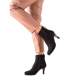 Gogo Ocieplane Botki Na Szpilce czarne