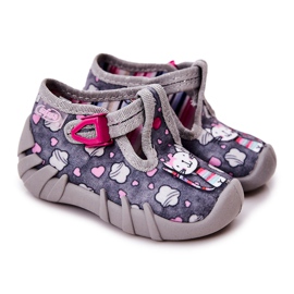 BEFADO S.A. Buty Papcie Befado Kotki 110P326 Szare