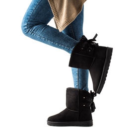 TRENDI Mukluki Z Kokardką czarne