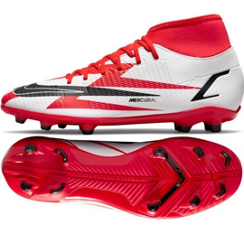 Buty piłkarskie Nike Mercurial Superfly 8 Club CR7 Mg M DB2855-600 wielokolorowe pomarańcze i czerwienie