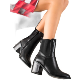 Laura Mode Eleganckie Botki czarne