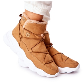 Śniegowce Ocieplane Big Star Camel II274266 beżowy żółte