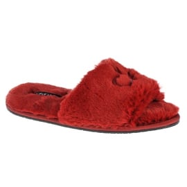 Kapcie Calvin Klein Slipper Sandal Fur W HW0HW00634-XB8 czerwone