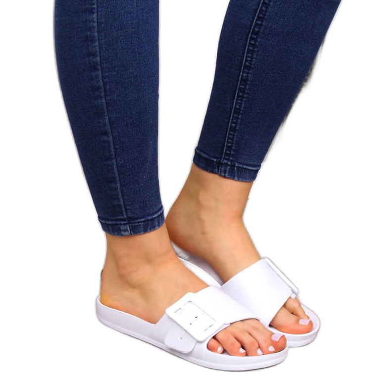 Klapki plażowe Big Star W FF274A391 białe