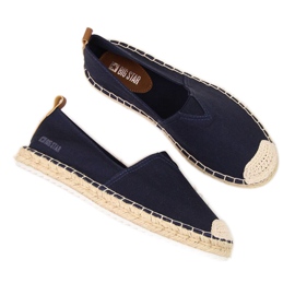 Espadryle tekstylne Big Star W HH274500 granatowe beżowy