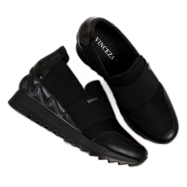 Sneakersy na koturnie Vinceza W JAN62 czarne