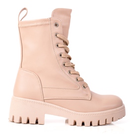 Diamantique Klasyczne Sznurowane Traperki beżowy