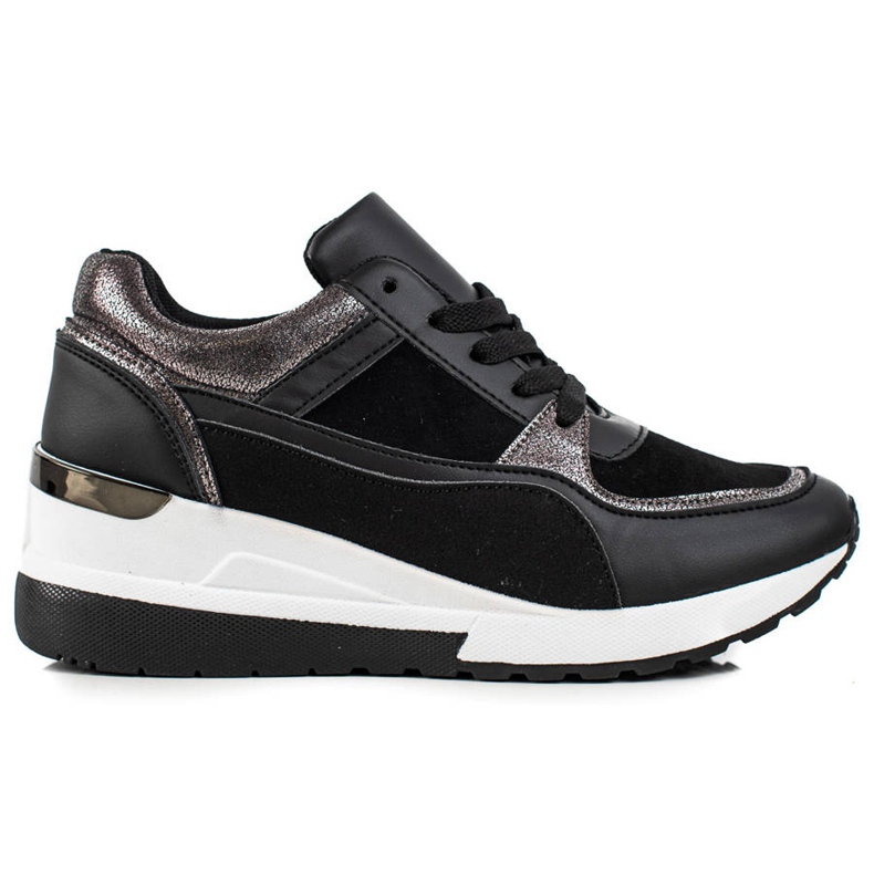 TRENDI Stylowe Czarne Sneakersy