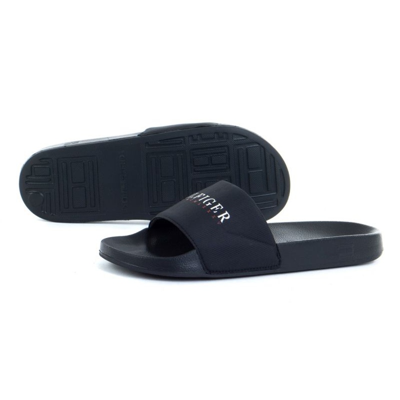 Klapki Tommy Hilfiger Season Pool M FMOFMO3886 Bds czarne