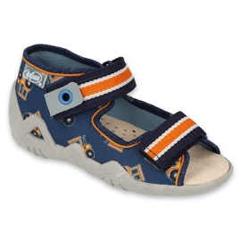 Befado żółte obuwie dziecięce  350P029 niebieskie