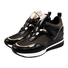 Sneakersy na koturnie Vinceza JAN63 czarne