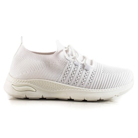 TRENDI Wsuwane Buty Sportowe białe