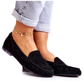 Zamszowe Mokasyny Sergio Leone MK722 Czarne