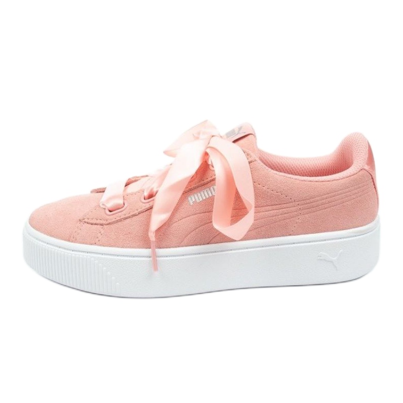 Buty Puma Vikky Stacked Ribbon S W 369731 01 różowe srebrny