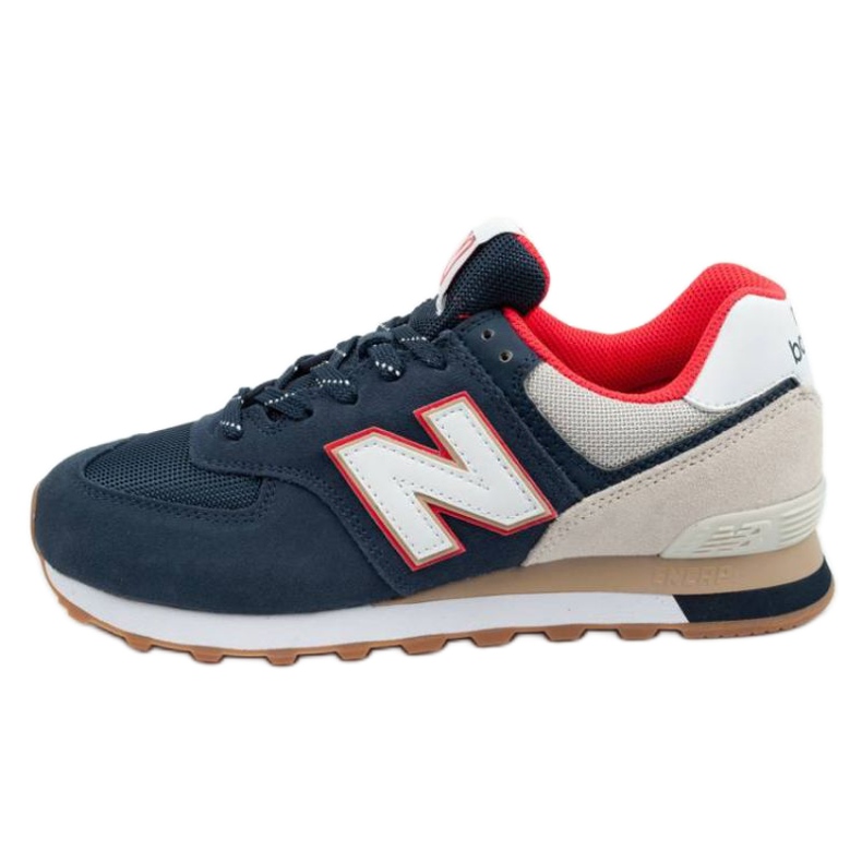 Buty New Balance M Ml574Skb beżowy białe czerwone granatowe