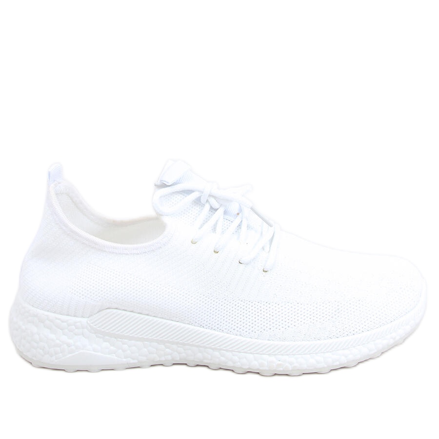 Buty sportowe skarpetkowe Querro White białe