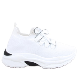 Buty sportowe skarpetkowe Vesco White białe