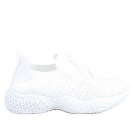 Buty sportowe skarpetkowe Yetto White białe