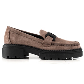 Mokasyny Fashion LA.FI beżowy brązowe