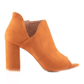 Botki Open Toe VINCEZA żółte