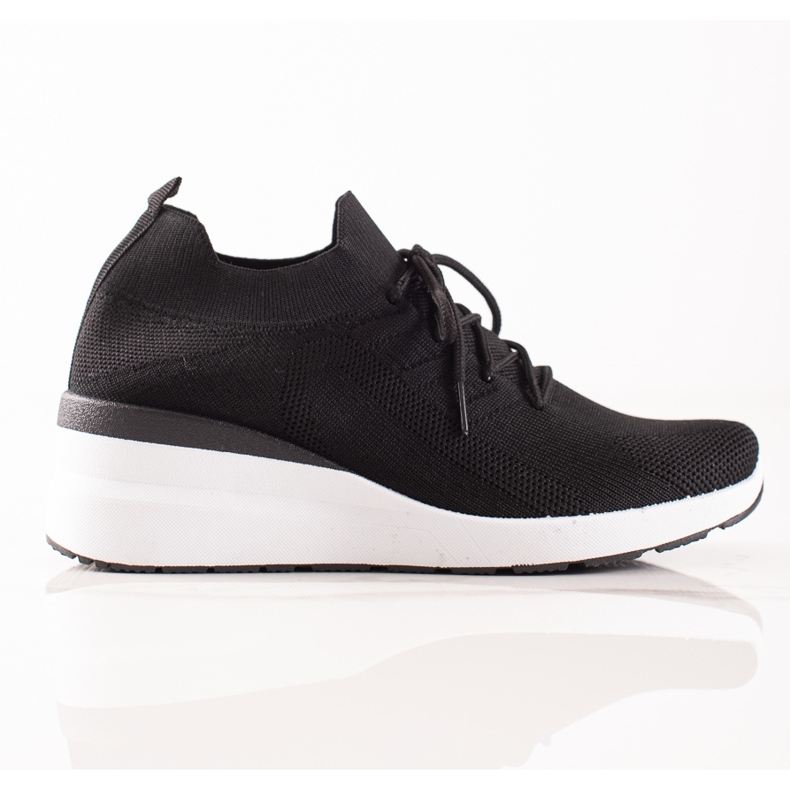 Goodin Sznurowane Buty Na Koturnie czarne