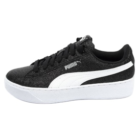 Buty Puma Vikky Platform Glitz Jr 366856 02 czarne niebieskie