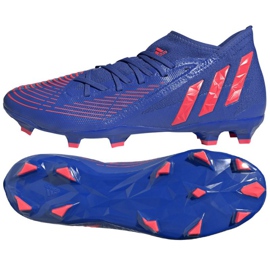 Buty piłkarskie adidas Predator Edge.3 Fg M GW2276 niebieskie błękity i czerwony