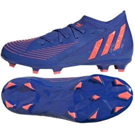 Buty piłkarskie adidas Predator Edge.3 Fg Jr GW2361 niebieskie niebieskie