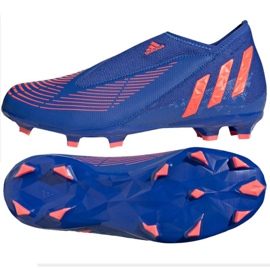 Buty piłkarskie adidas Predator Edge.3 Ll Fg Jr GW2359 niebieskie błękity i granat