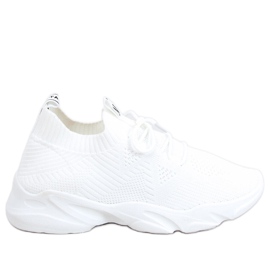Buty sportowe skarpetkowe Fresto White białe