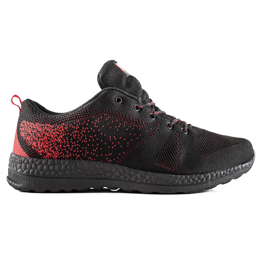 DK Czarno-czerwone Sneakersy Męskie czarne