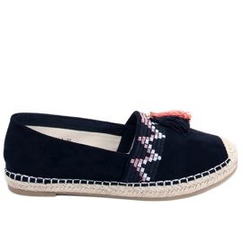Espadryle boho z frędzlem Birna Black czarne