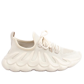 Buty sportowe skarpetkowe Band Beige beżowy