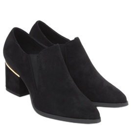 Półbuty na obcasie Brenda Black czarne