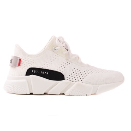 Ażurowe Damskie Sneakersy Big Star JJ274271 białe