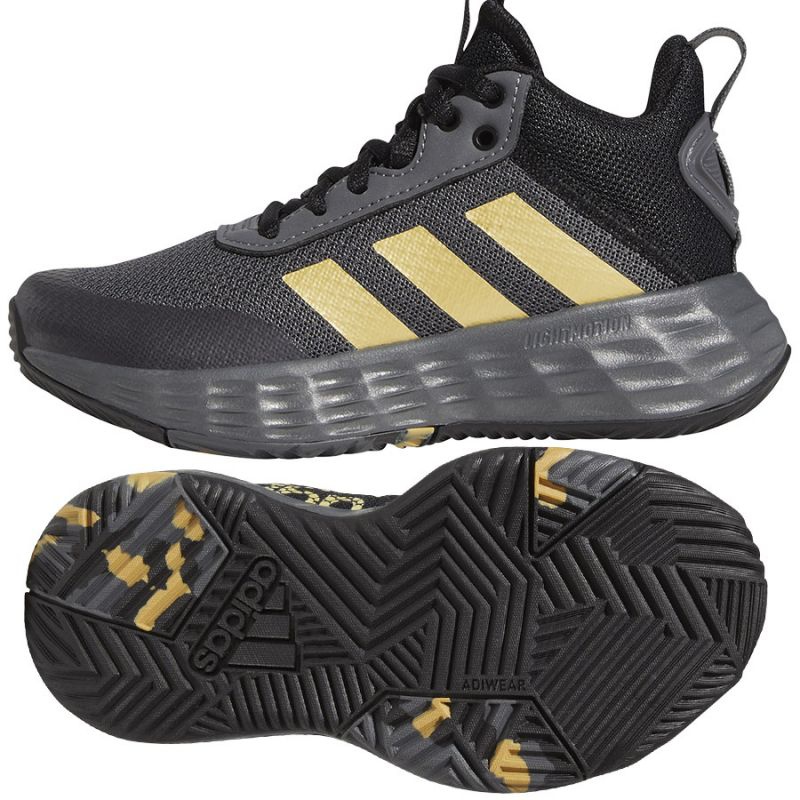 Buty do koszykówki adidas OwnTheGame 2.0 Jr GZ3381 odcienie szarości czarne