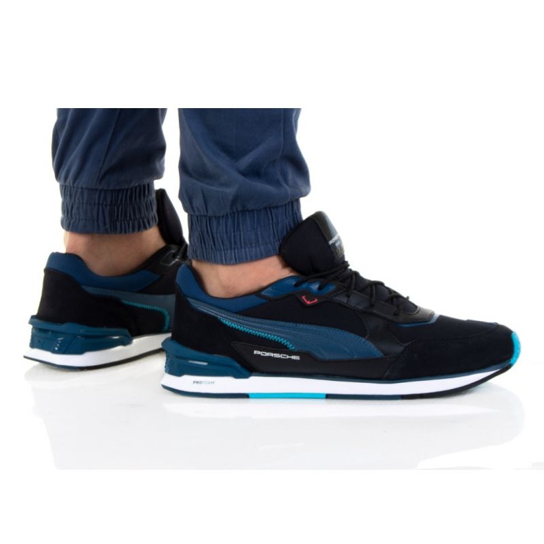 Buty Puma Pl Low Racer M 306880 01 czarne niebieskie