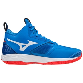 Buty do siatkówki Mizuno Wave Momentum 2 Mid M V1GA211724 niebieskie niebieskie