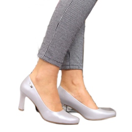 Czółenka na słupku Sergio Leone W SK39S srebrne