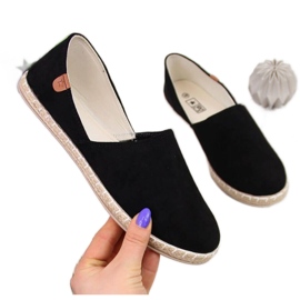 Espadryle slip on z wycięciami News W EVE270A czarne