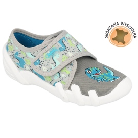 Befado kapcie dziecięce z aplikacją 273X342 niebieskie