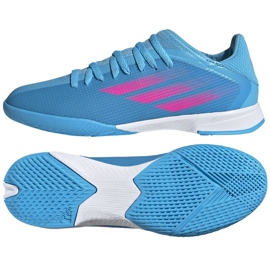 Buty adidas X Speedflow.3 In J Jr GW7493 niebieskie niebieskie
